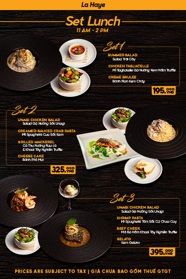 SET LUNCH - A FEAST FOR THE SENSES